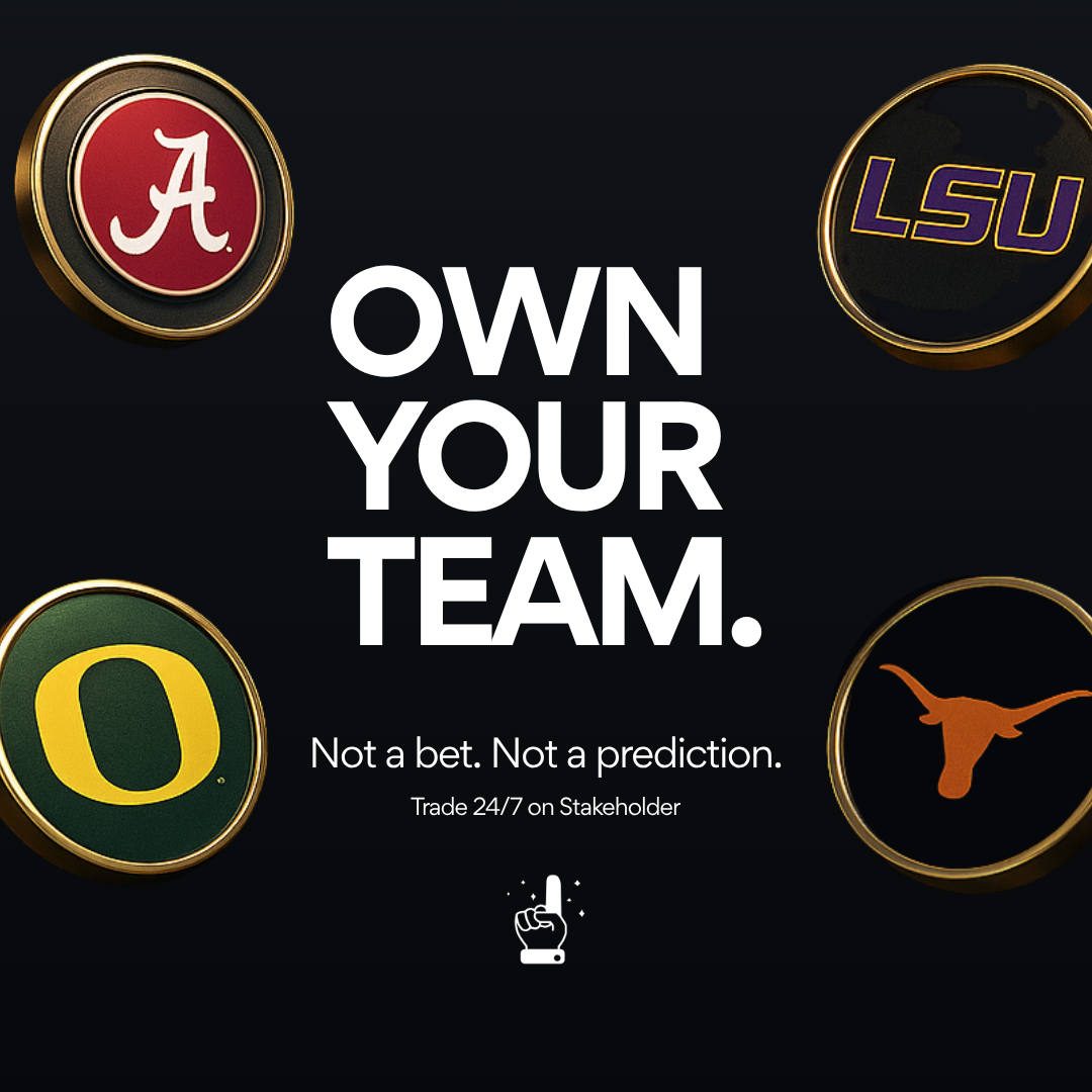 Stakeholder brand ad: Own your team, not a bet, not a prediction
