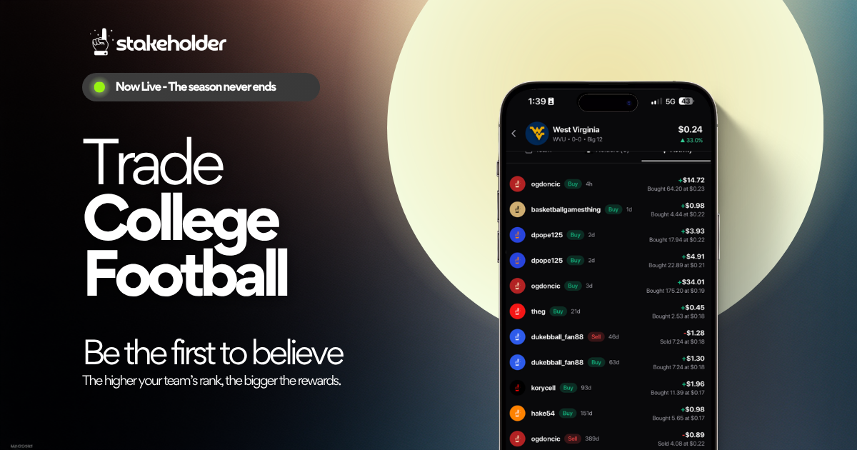 Stakeholder ad: Trade College Football, be the first to believe